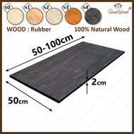 ท๊อปโต๊ะ ไม้พารา หนา 20mm. กว้าง 50 cm. ยาว 50-100 cm.  AC (ต่อฟันปลา)  The good wood  ท็อปโต๊ะ แผ่น