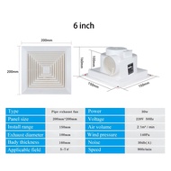 Ceiling Exhaust Fan 6/8/10/12 Inch Silent Ventilation Fan for Bathroom & Kitchen Kipas Ekzos Siling