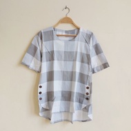 Checkered Grey Top