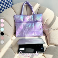 Puffy Laptop Sleeve Fits 13-16 (Free Long Strap) | HORIZONTAL Laptop Bag by Carenneeds Laptop Sleeve