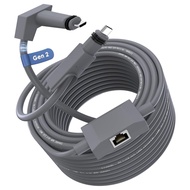 Starlink Gen 2 Ethernet Adapter Cable 50 Feet/15m, 26AWG Replacement Cable with RJ45 Port Extension 