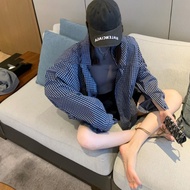 Long-Sleeved Shirt Hong Kong Style Retro Plaid Outer Women's Top Design Niche Jacket 1956 FFA042 Clo