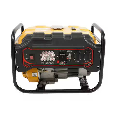 220V 2KW 6.5HP Portable Generator 4-Stroke Gas0line Single Cylinder Engine with 15L Tank, 12V/8.3A D