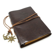Buku Catatan Harian Binder Kulit Retro Pirate Daily Notebook Brown