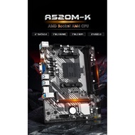 A520M-K Gaming Motherboard AMD AM4 2*DDR4 Memory 64GB Nvme M.2 USB3.2 Micro ATX Desktop Motherboard