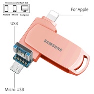 SAMSUNG Pendrive OTG USB แฟลชไดรฟ์ 512GB 1TB 2TB HD หน่วยความจำสำหรับ IPhone14/13/12/11/X/8/7/6/5 An