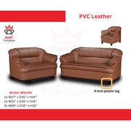 (KL & Selangor) PVC Leather Modern Sofa 1, 2 and 3 Seater Full Set Sofa (M610W)