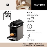 NESPRESSO Pixie 630 Coffee Machine, Titanium (Mesin Kopi) - Machine Only