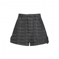 Wuuus Notting Hill Walk 65% Lyocell ลำลอง ผู้หญิง กางเกงขาสั้น กางเกง ชุดทํางานเย็บแบบ Turn-Up หลากห