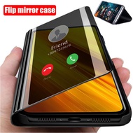 For OPPO A16 A54 A54S A54 A74 A93 5G 4G Case Smart Mirror Leather Cover