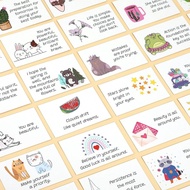 90Pcs Mini Inspirational Affirmation Cards Pack Cartoon Positive Quote Cards Encouragement Note Card