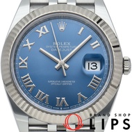 Rolex Datejust 41 男士 Jubilee Azzurro 藍色腕錶 126334，附原廠盒和保固卡，18K 白金/不鏽鋼男士腕錶，Azzurro 藍色，成色極佳 [全新]