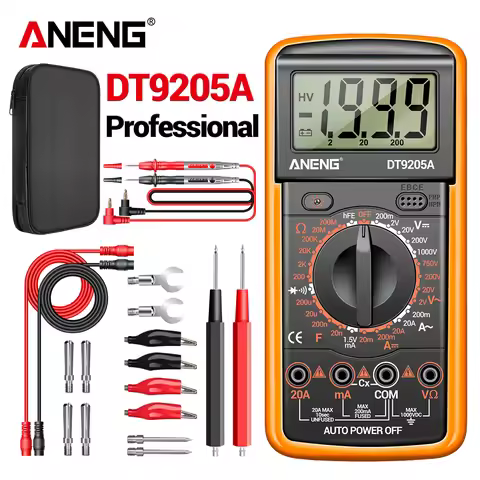 Portable Multimeter Tester ANENG DT9205A-12 High Precision Digital Professional Voltage Current Elec