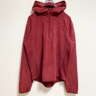 古著 Tommy Hilfiger 長袖半拉鍊羊毛連帽衫，紅色，LRED，normcore。