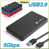 THISEPH USB 3.0 HDD Enclosure, 5Gbps Speed USB 3.0 Hard Drive Box, Portable 2.5 Inch HDD Box