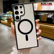 Kucase - Case Magsafe Black Clear Magnetic Case Samsung S23 Samsung S23 FE Samsung S23 Plus Samsung 