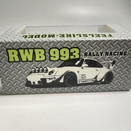 ลิมิเต็ดอิดิชัน1:64พอร์ช911 RWB 993ตัวเครื่องมีการดัดแปลงหุ่นอัลลอยประดับยางรถยนต์เหล็ก