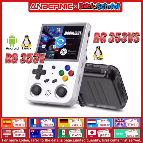 ANBERNIC RG353V RG353VS Retro Games RK3566 3.5INCH 640*480 Handheld Game Console Emulator LINUX Chil