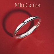 MiniGems แหวน เงินแท้ 92.5 เพชรสวิส(CZ) แหวนคู่ แหวนแต่งงาน แหวนผู้หญิง แหวนผู้ชาย 07419