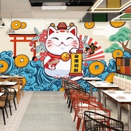 Custom wallpaper mural Japanese restaurant decoration wallpaper, Japanese style restaurant cuisine, 