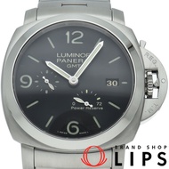 沛納海 Luminor 1950 3 日動力儲存 GMT 自動機械錶 PAM00347，不鏽鋼材質，男士腕錶，黑色，拋光處理，成色極佳 [二手]