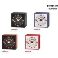 นาฬิกาปลุก Seiko Beep Alarm Clock รุ่น QHE091,QHE091B,QHE091E,QHE091R,QHE091Z B/หน้าดำขอบสีส้ม One