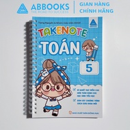 Sách Takenote Toán Tiểu Học Lớp 2-3-4-5 (Bộ 3 Cuốn) - Bí Quyết Học Giỏi Toán - ABBOOKS
