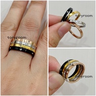 Titanium ring ct set 4 pcs diamond plate mixed color combination