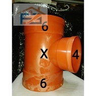 CCS PVC Pipe Tee Reducer Orange 6" For Waterline