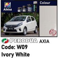 PERODUA AXIA  Solid White W09 /Aikka Oem Factory Colour