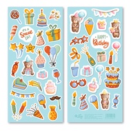 Rattan Sticker - Set of 2 Birthday Sticker Sheets (S05)