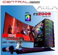 Casing PC AULA FZ009 ATX Gaming Komputer Case Tempered FREE 3 fan RGB