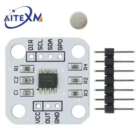 AS5600 Magnetic Encoder Magnetic Induction Angle Measurement Sensor Module 12bit High Precision