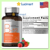 Viên ngậm hòa tan Vitamin B12 5000mcg Horbaach hũ 120 viên [Hàng Mỹ]