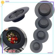 YEW Sink Strainer, Stainless Steel With Handle Drain Filter, Durable Black Floor Drain Hair Clean Up Mesh Trap Kitchen Bathroom Accessories