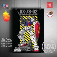 (Ready Stock) Mobile suit Gundam 144 RX-78-2 / RX78-2 / RX78 2 Gundam wall poster sticker deco poste