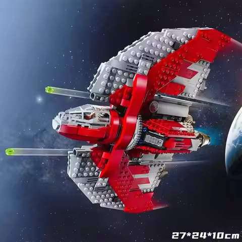 New 675PCS 75362 Space Battle T-6 Spaceship Model Building Blocks Creative Assembly Bricks Kids Chri