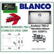 BLANCO ANDANO 700 U STAINLESS STEEL SINK