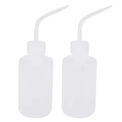 AA20-2X 250Ml 8OZ Capacity Tattoo Wash Clear White Plastic Green Soap Squeeze Bottle