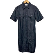 Akris Dress Shirt dark Navy Women Short sleeves Direct from Japan Secondhand