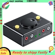 3.5mm to 2RCA Audio Switcher Bidrectional Switcher 1 in 2 Out or 2 in 1 Out Dual RCA to 3.5mm Splitt