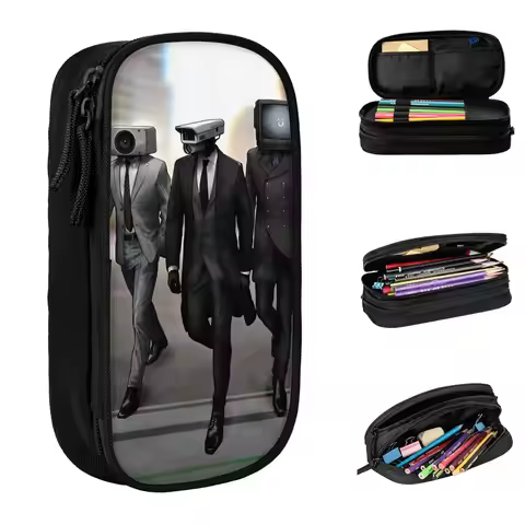 Skibidi Toilet Pencil Cases Anime Cartoon Cameraman Titan Pen Box Bag Girl Boy Large Storage Student
