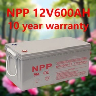 NPP Solar Deep Cycle Battery 12V 600AH AGM สำหรับขุดข้อมูลดาวเทียมภาคสนาม Ground Station 10 ปีประกัน