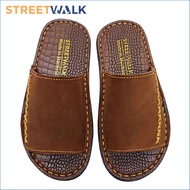 Streetwalk Marikina Made Nubuck Sandals for Men Hand-Sewn Leather Slippers for Boys Tsinelas for Men