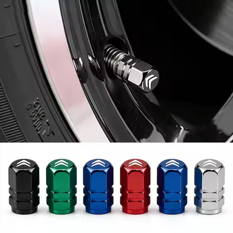 4Pcs Car Wheels Valves Tires Inflation Valves Metal Covers For Citroen C4 C3 C5 C5X X e-C3 C-Elysee 