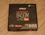 [全新] MSI B450M-A PRO MAX 主機板 (支援 Ryzen 3000/4000/5000)
