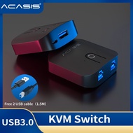 ACASIS USB HDMI KVM Switch 4K Ultra HD HDMI Switcher Box and USB KVM Splitter for Sharing Monitor P