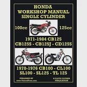 Honda Workshop Manual Single Cylinder 1971-1984 Cb125, Cb125s, Cb125j, Cd125s &amp; 1970-1976 Cb100, Cl100, Sl100, Sl125 &amp;Tl125