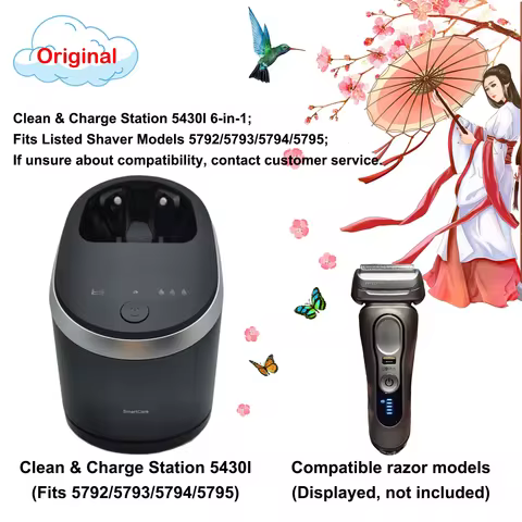 Clean & Charge Station 5430I 6-in-1 SmartCare Center for electric shaver Compatible with S8/S9/S9Act