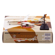 JC Wings 1: 400 Airplane Model Attihad Airlines B787-10 A6-BMD Huaxialong